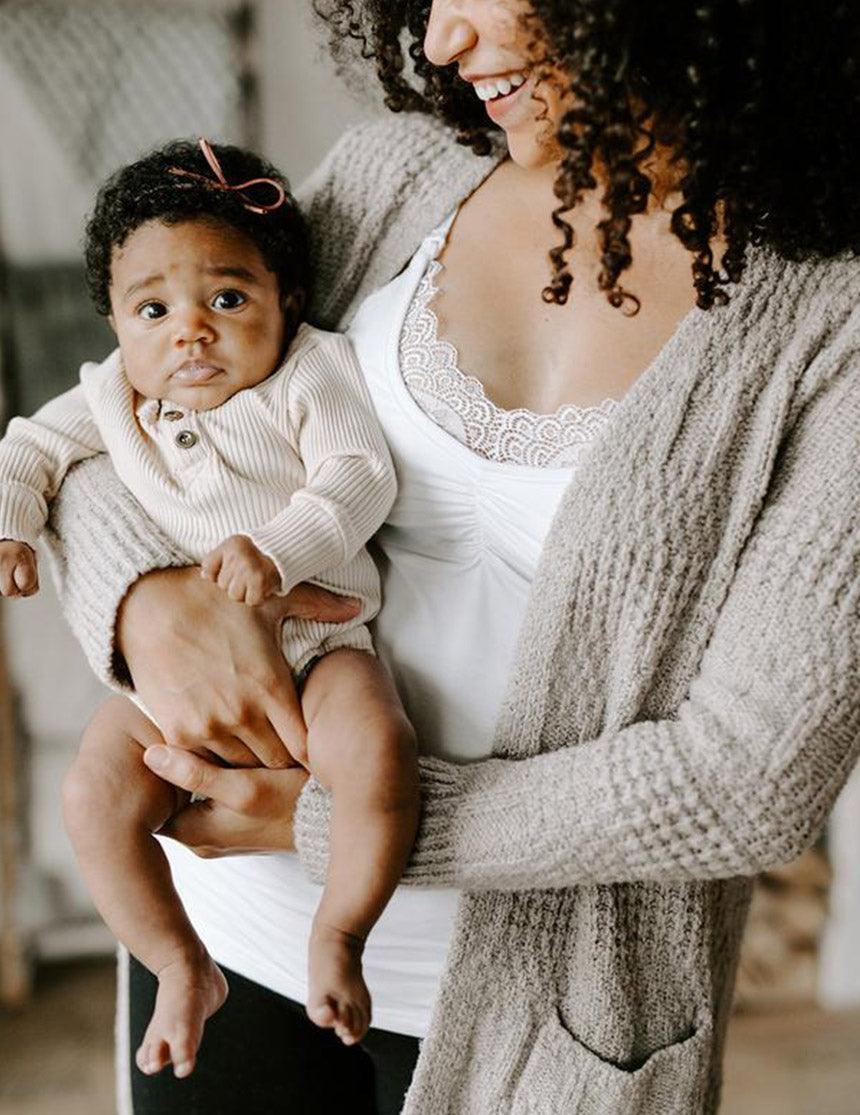French Grey Lace Nursing Camisole - Milk & Baby – Milk & Baby