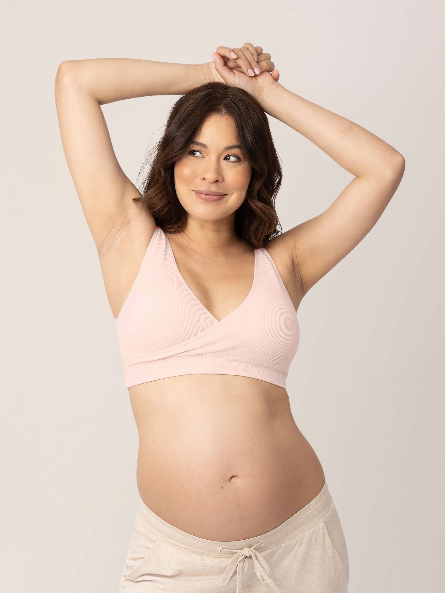 Sublime® Adjustable Crossover Nursing & Lounge Bra | Soft Pink | Milk & Baby 