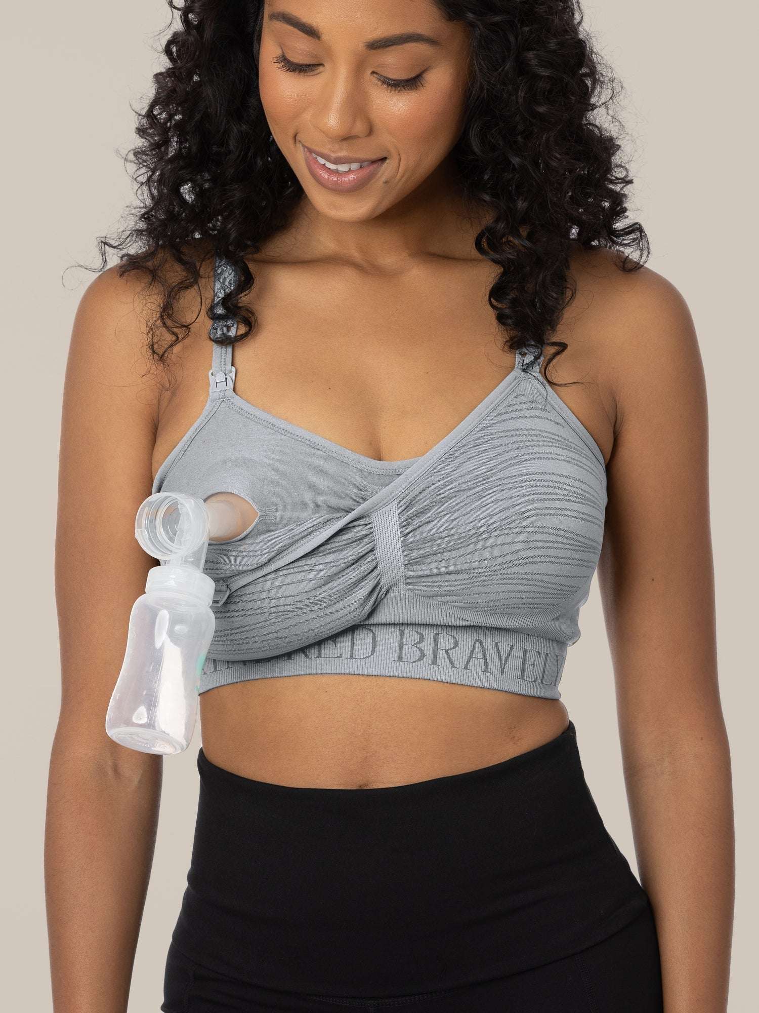 Sublime® Hands-Free Pumping & Nursing Bra | Grey Milk & Baby