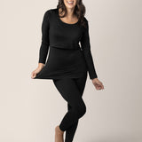 Jane Nursing Pajama Set | Black