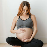 Sublime® Nursing Sports Bra | Heather Grey Milk & Baby