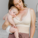 Sublime® Adjustable Crossover Nursing & Lounge Bra | Stone