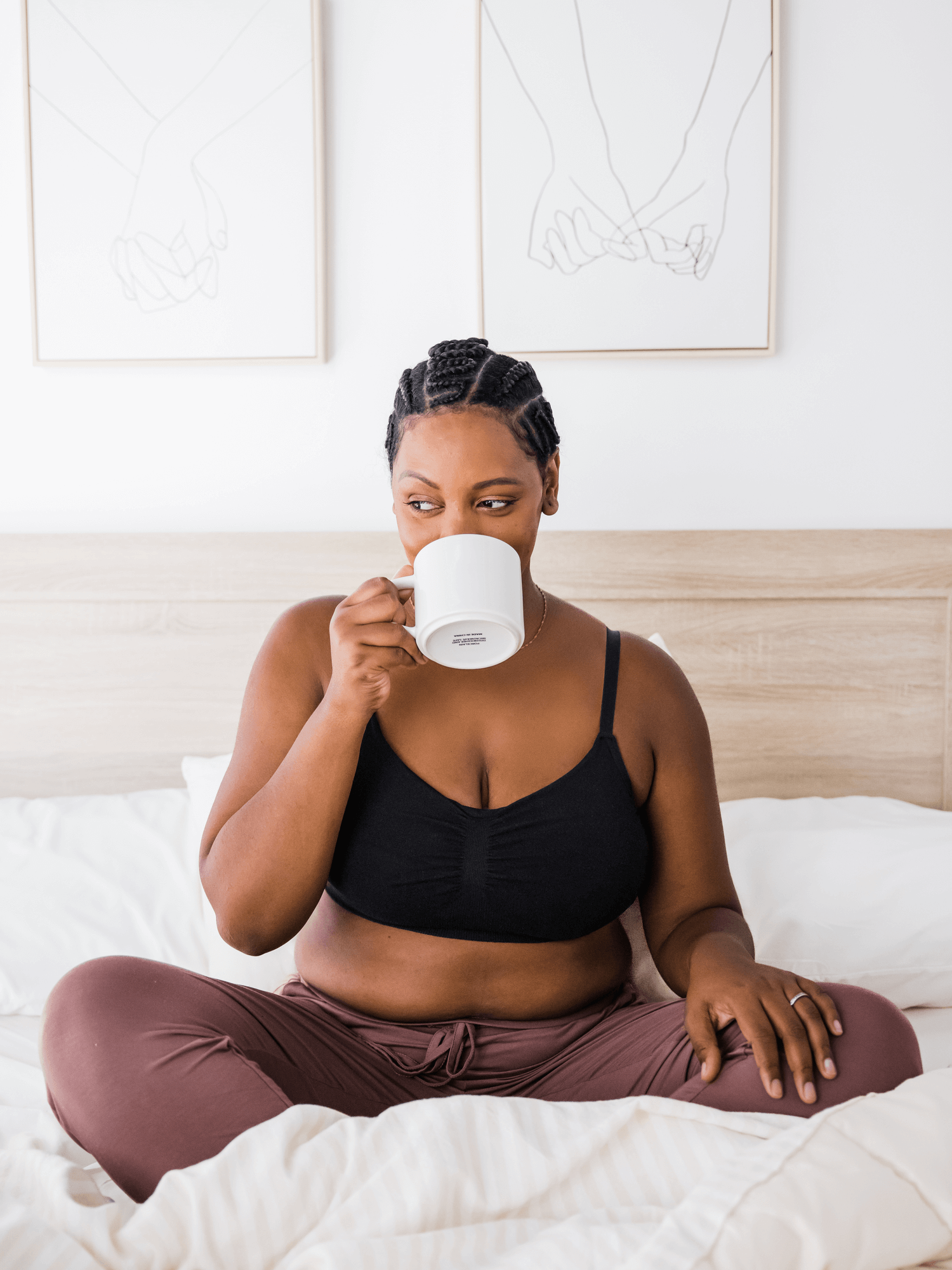 Sublime® Bamboo Hands-Free Pumping Lounge & Sleep Bra | Black | Milk & Baby