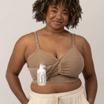 Sublime® Hands-Free Pumping & Nursing Bra | Latte Milk & Baby