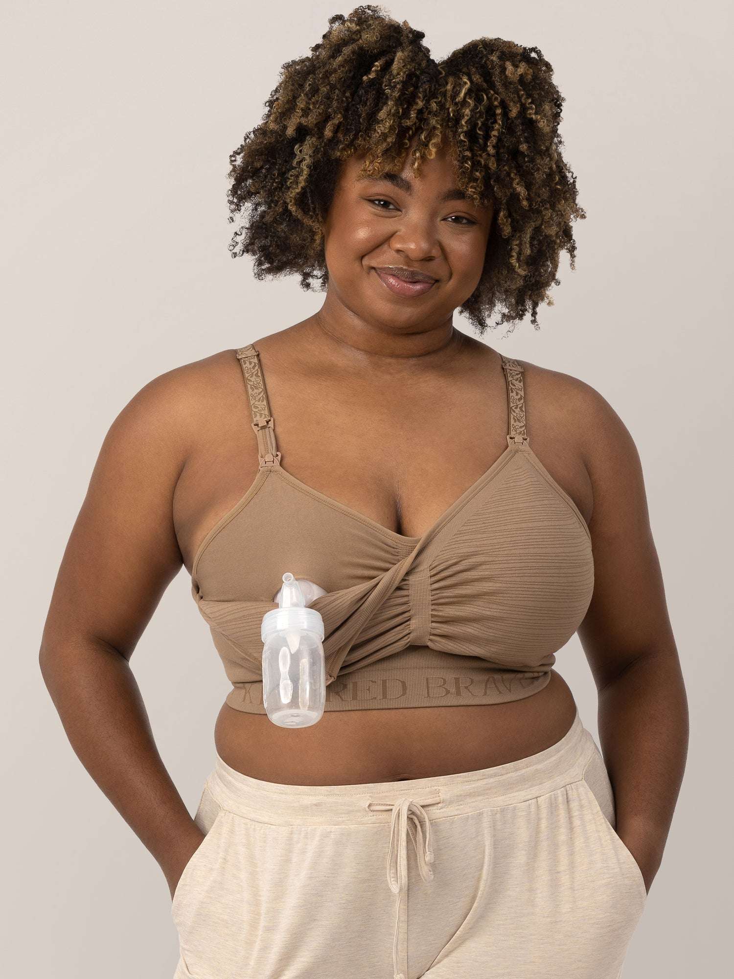 Sublime® Hands-Free Pumping & Nursing Bra | Latte Milk & Baby