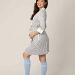 Premium Maternity Compression Socks (2-Pack) | Stone Blue & Black | Milk & Baby