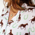 Horse Women's Button down short set | Milk & Baby