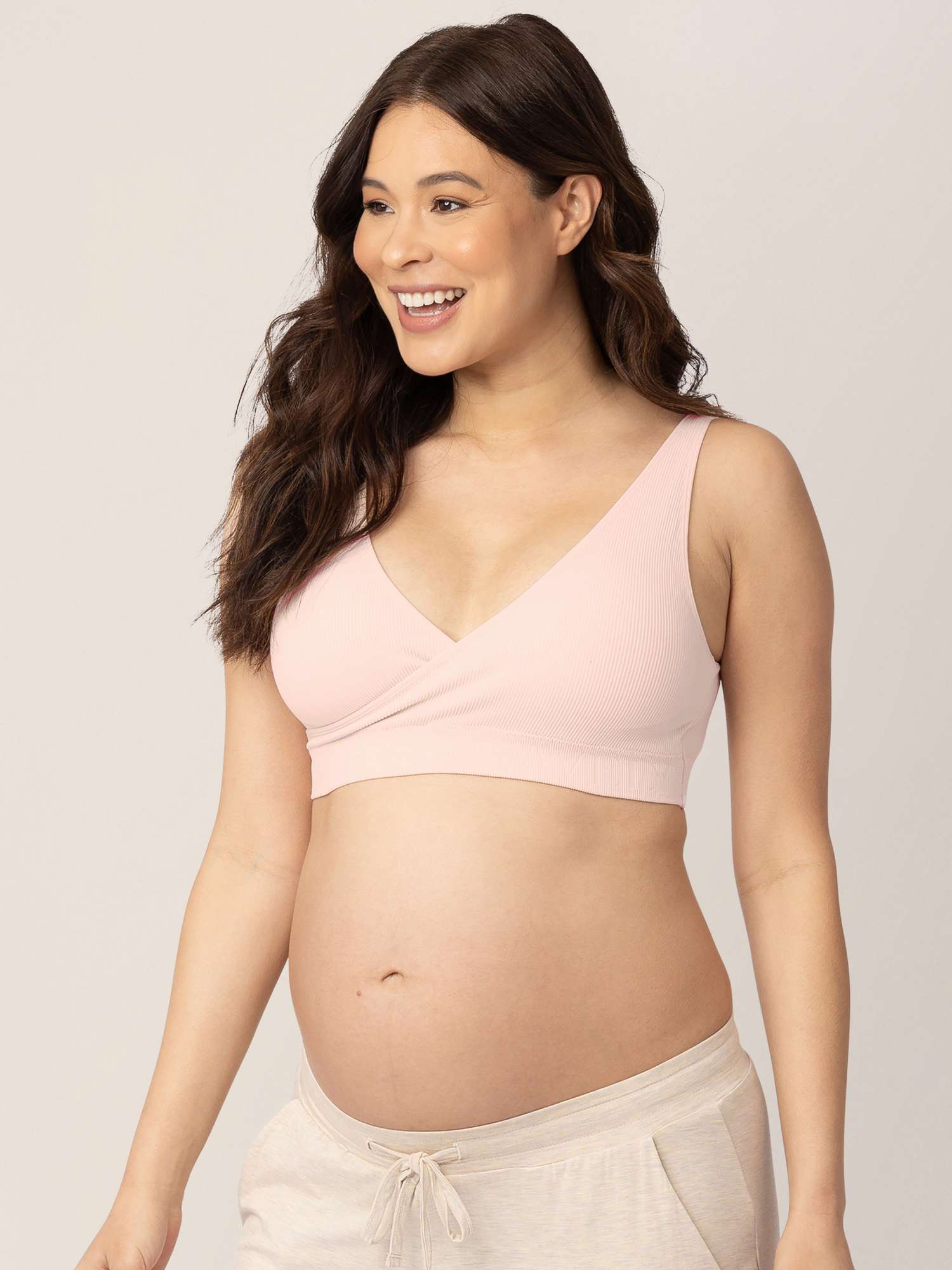 Sublime® Adjustable Crossover Nursing & Lounge Bra | Soft Pink | Milk & Baby 