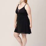 Aurora Mesh Nursing Nightgown | Black Milk & Baby