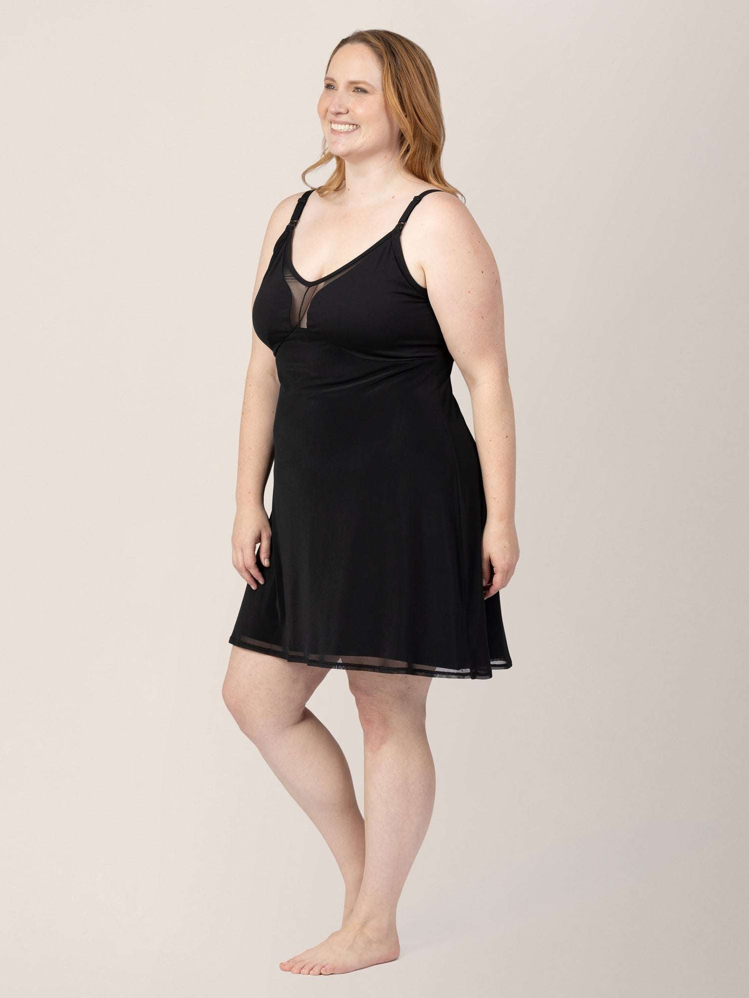 Aurora Mesh Nursing Nightgown | Black Milk & Baby