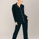 Clea Bamboo Long Sleeve Pajama Set | Black Milk & Baby