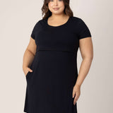 Eleanora Bamboo Maternity & Nursing Dress | Black Milk & Baby