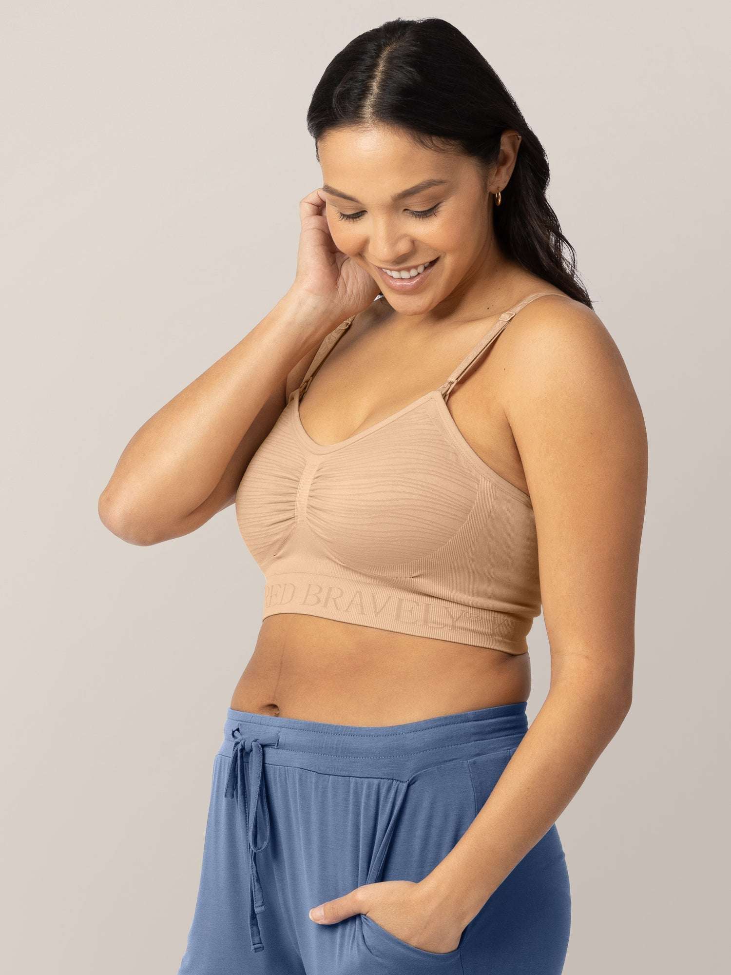 Sublime® Hands-Free Pumping & Nursing Bra | Beige Milk & Baby