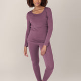 Jane Nursing Pajama Set | Burgundy Plum