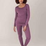 Jane Nursing Pajama Set | Burgundy Plum Milk & Baby