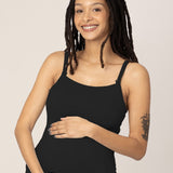 Bamboo Lounge Around Nursing Tank | Black | Milk & Baby