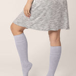 Premium Maternity Compression Socks (2-Pack) | Soft Pink & Grey Heather | Milk & Baby 