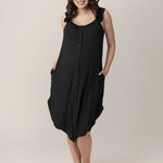 Ruffle Strap Labor & Delivery Gown | Black Milk & Baby