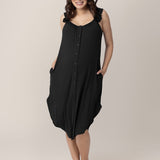 Ruffle Strap Labor & Delivery Gown | Black Milk & Baby