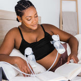 Sublime® Bamboo Hands-Free Pumping Lounge & Sleep Bra | Black | Milk & Baby