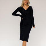 Brandi Wrap Sweater Dress