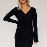 Brandi Wrap Sweater Dress