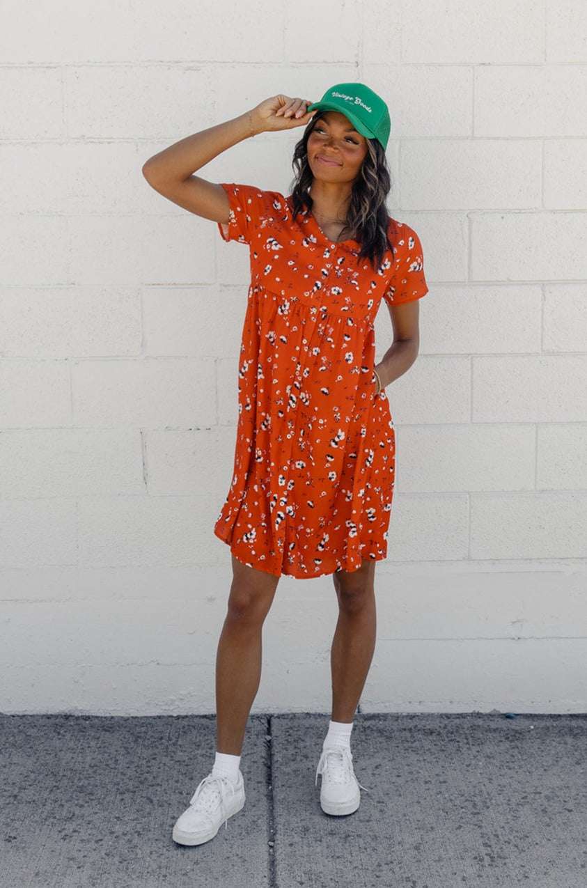 Jackie Button Down Dress | Nursing Friendly Milk & Baby