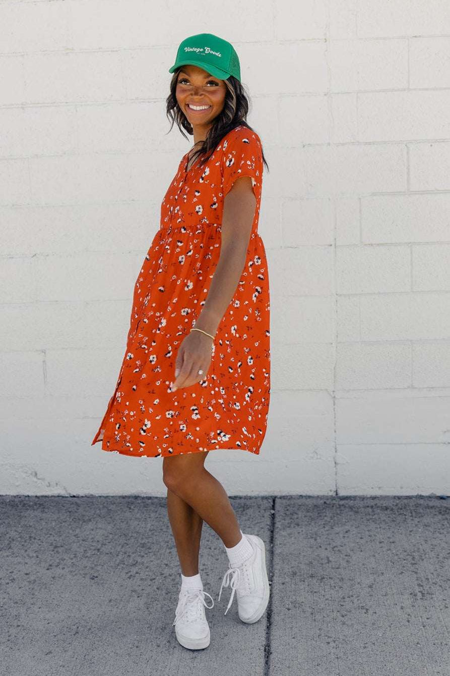 Jackie Button Down Dress | Nursing Friendly Milk & Baby