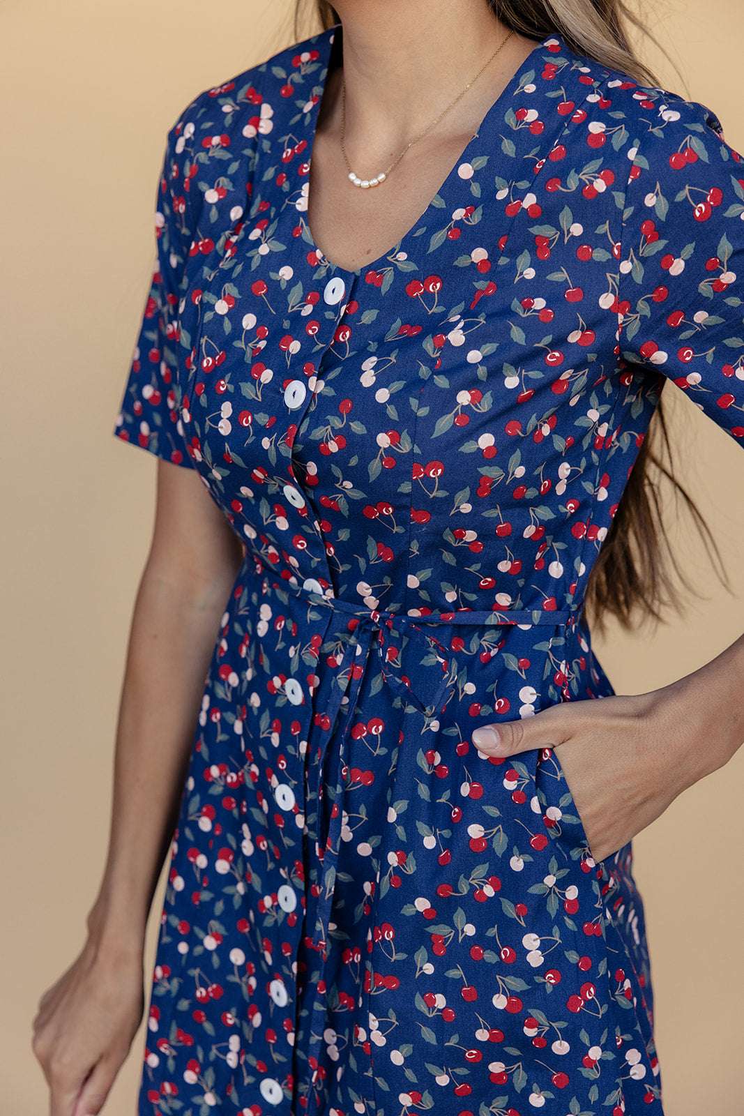 The Cherry Button Down Dress | Milk & Baby 