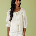 Into The Sky Button Blouse Milk & Baby