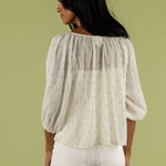 Into The Sky Button Blouse Milk & Baby