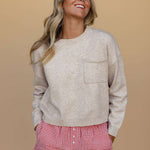 Long Road Pocket Sweater Milk & Baby