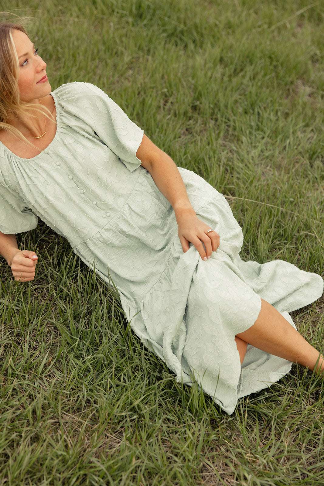 Carried Away Textured Maxi | Nursing Friendly Milk & Baby