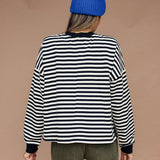 Jaelyn Henley Striped Pullover | Milk & Baby 