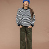 Jaelyn Henley Striped Pullover | Milk & Baby 