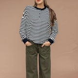 Jaelyn Henley Striped Pullover | Milk & Baby 