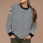 Jaelyn Henley Striped Pullover | Milk & Baby 