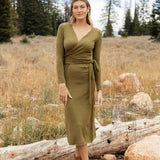 Brandi Wrap Sweater Dress