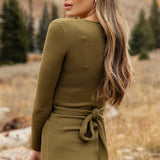 Brandi Wrap Sweater Dress