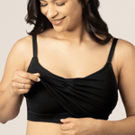 Sublime® Bamboo Hands-Free Pumping Lounge & Sleep Bra | Black | Milk & Baby