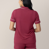 Clea Bamboo Short Sleeve Pajama Set | Deep Berry