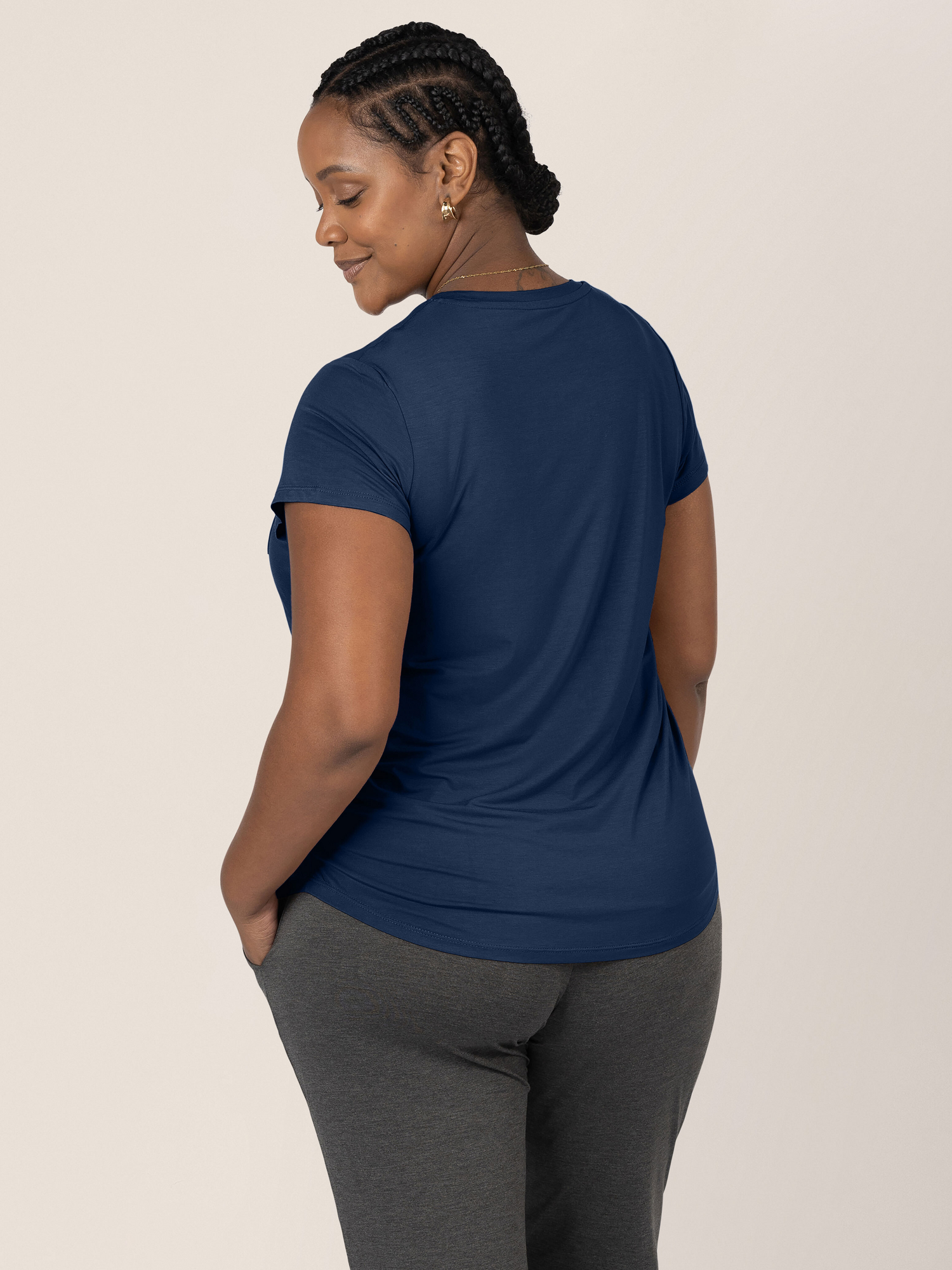 Everyday Maternity & Nursing T-shirt | Navy Milk & Baby