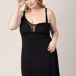 Aurora Mesh Nursing Nightgown | Black Milk & Baby