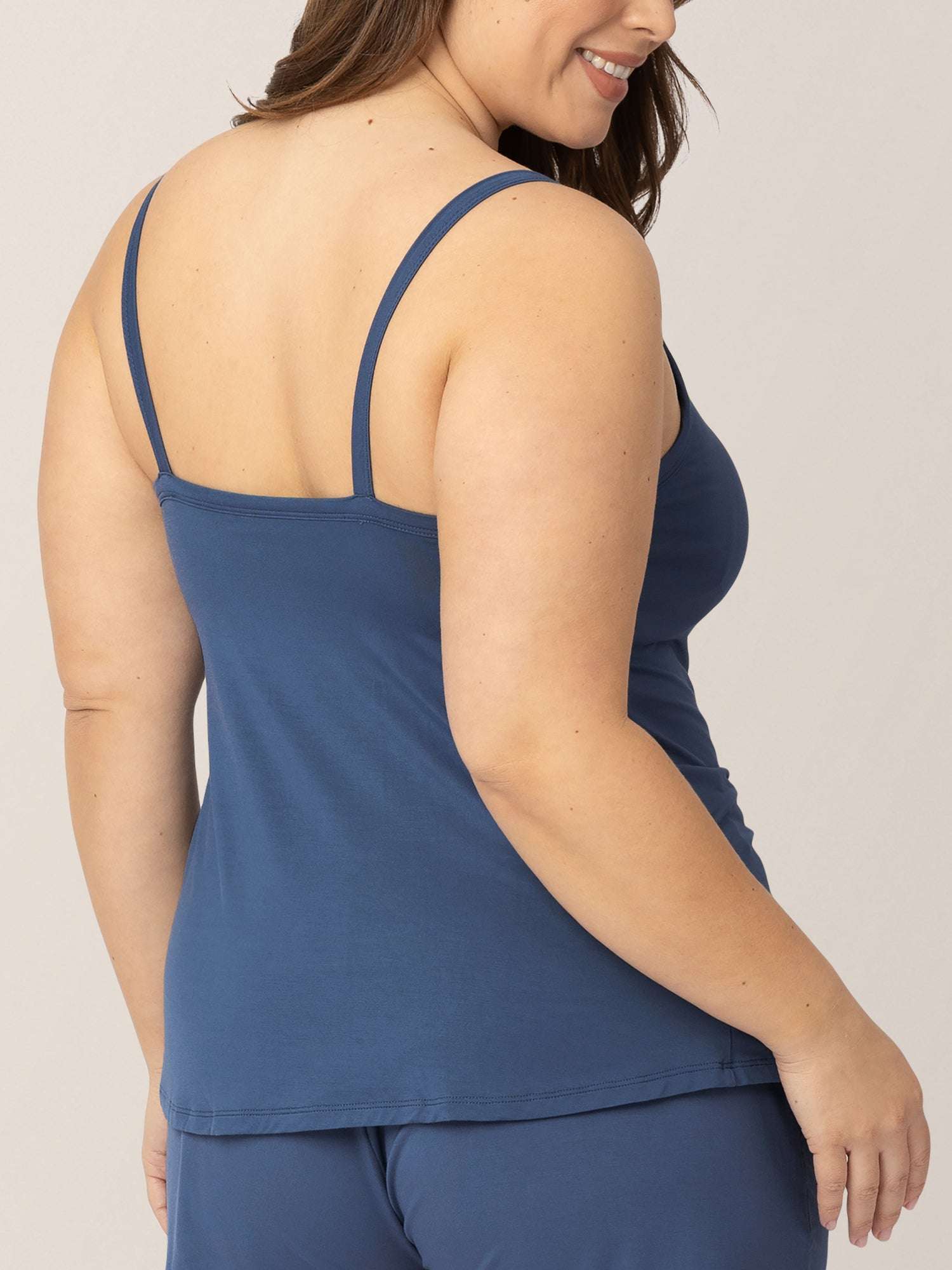 Bamboo Lounge Around Nursing Tank | Slate Blue Milk & Baby