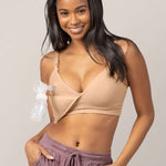 Signature Sublime® Contour Hands-Free Pumping & Nursing Bra | Beige | Milk & Baby 