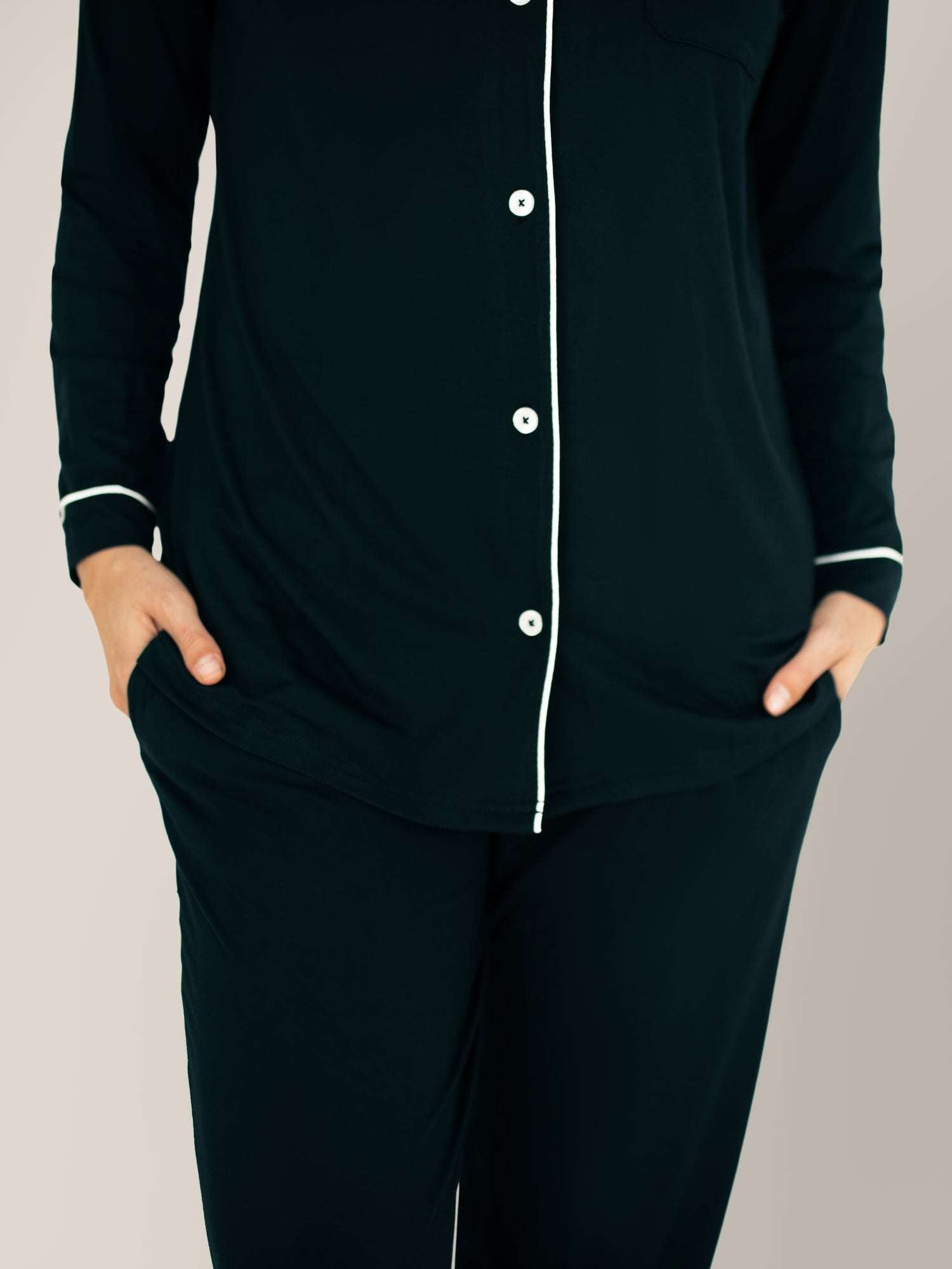 Clea Bamboo Long Sleeve Pajama Set | Black Milk & Baby