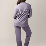 Clea Bamboo Long Sleeve Pajama Set | Granite | Milk & Baby