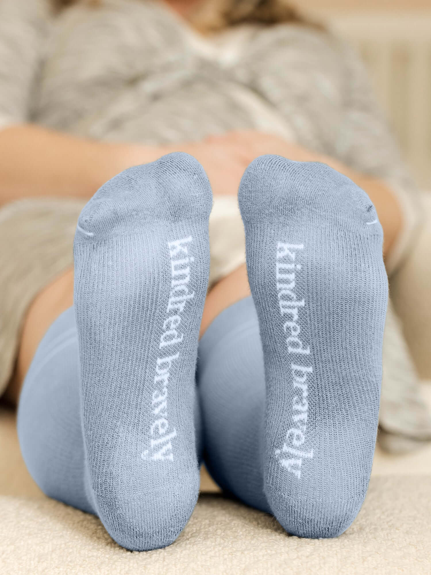 Premium Maternity Compression Socks (2-Pack) | Stone Blue & Black | Milk & Baby