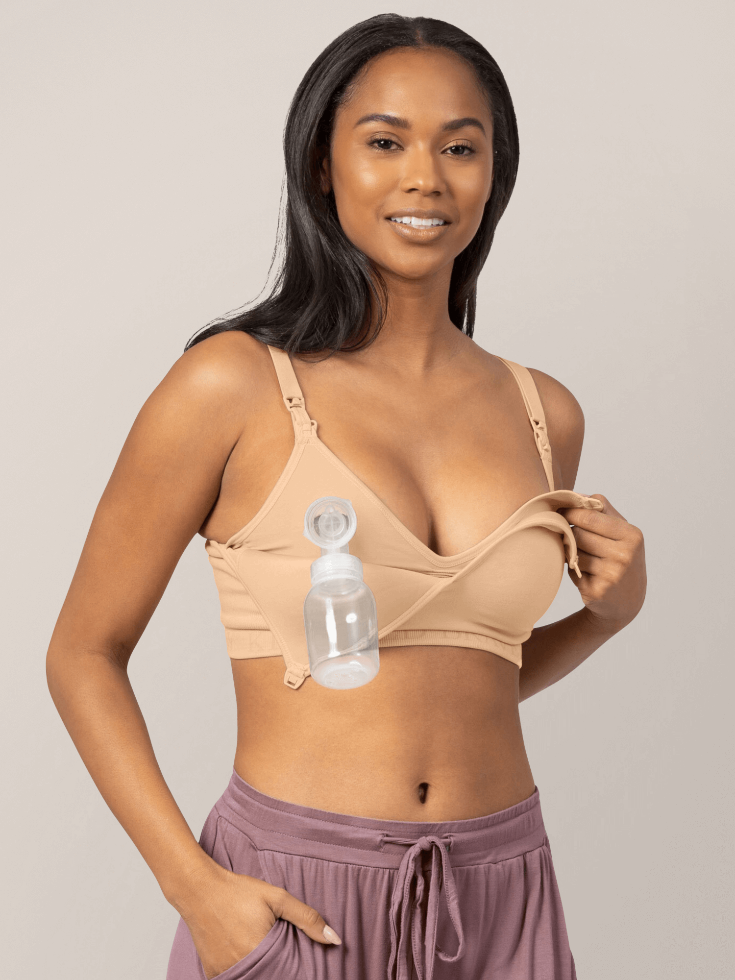 Signature Sublime® Contour Pumping & Nursing Bra | Beige | Milk & Baby