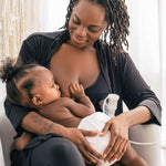 Sublime® Hands-Free Pumping & Nursing Bra | Black Milk & Baby